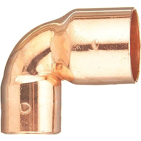 Epc Elkhart Products Reducing Pipe Elbow, 3/4 x 1/2 in, Sweat, 90 deg Angle, Copper 31290