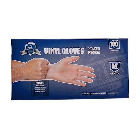 Empress Vinyl Glove Powder Free Medium, 1000PK EVPFM4002