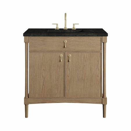 James Martin Vanities Kinnsden 36" Single Vanity, Weathered Oak w/ 3 CM Phantome Eclos Top D680-V36-WTO-3PHT