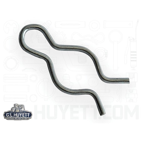 Huyett Hair Pin, Zinc Plated Spring Steel, 0.055 in Wire Dia x 1.125 in Length BPXZ-2306
