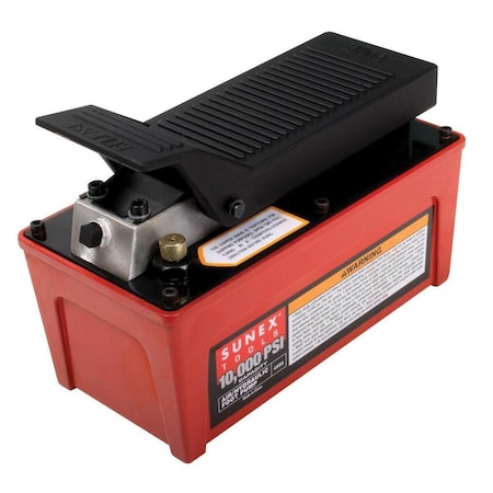 Sunex Air/Hydraulic Foot Pump W/98 Cubic Inches Usable Fluid 4998