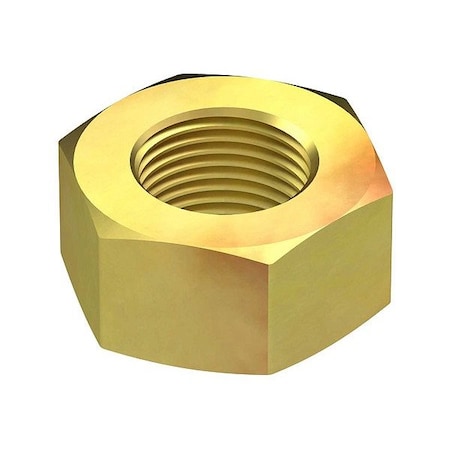 Huyett Hex Nut, 1-1/4-12, Steel, Grade L9, Cadmium Plated, 1 1/4 in Ht, 8 PK 444134