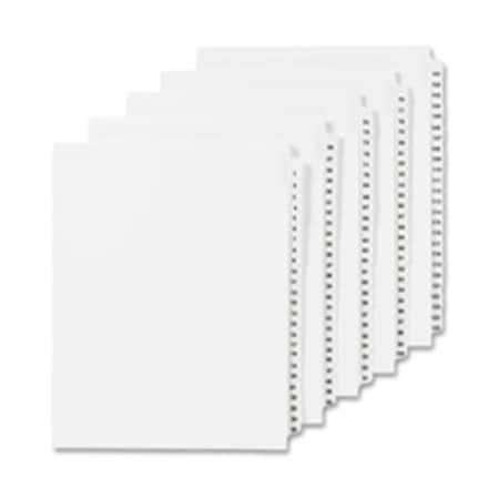 Workstationpro Numeric Divider, 2, Side Tab, 11 in. x 8.5 in, 25-PK, White, 25PK TH517190