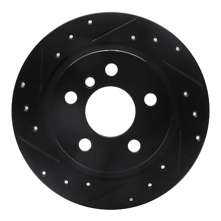 Dynamic Friction Co DFC Brake Rotor - Drilled and Slotted - Black 633-32016L