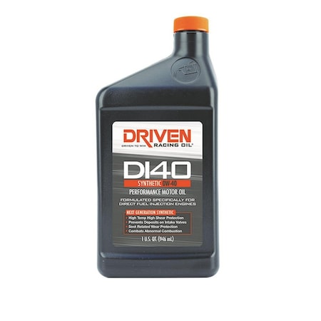 Driven Racing Oil 18406 1 qt. DI40 0W-40 Synthetic Oil JGP18406