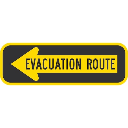 Lyle Evacuation Route, 18x6, Non-Reflective, Yellow G-11439-NA_18x6