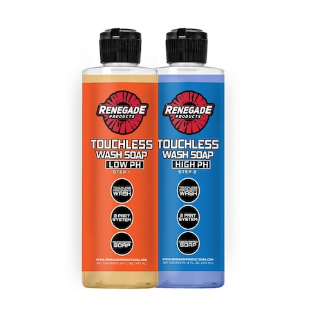 Renegade Products Usa Touchless 2-Step Truck Wash Soap System High & Low pH 16 Oz. Bundle LFGRPTL16-BND