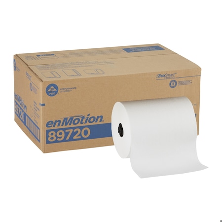 Georgia-Pacific enMotion Hardwound Paper Towels, 1 Ply, Continuous Roll Sheets, 550 ft, White, 6 PK 89720