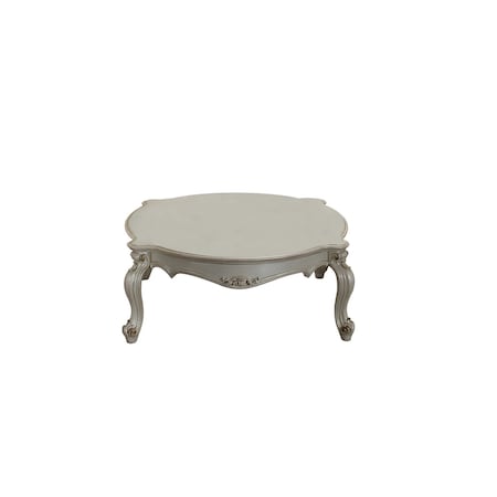 Homeroots 54" Pearl Wood And Polyresin Coffee Table 490553