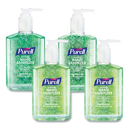 Purell Advanced Hand Sanitizer Soothing Gel, 8 oz Pump Bottle, Fresh Scent, 4PK 9674-06-ECDECO