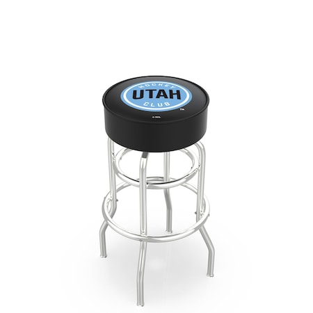 Holland Bar Stool Co Utah Hockey Club 30in Double-Ring Swivel Bar Stool with Chrome Finish L7C1