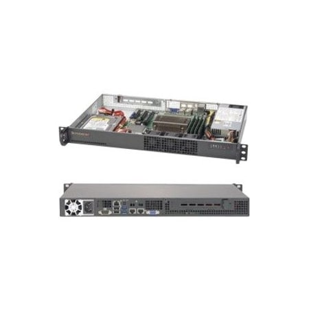 Supermicro SuperServer LGA1151 200W 1U Rackmount Server Barebone System (Black) SYS-5019S-L