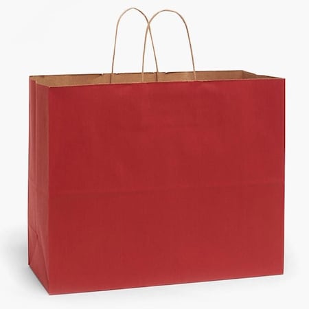 Nashville Wraps Christmas Red Recycled Kraft Bags, Vogue 16x6x12", 100PK HVTCR