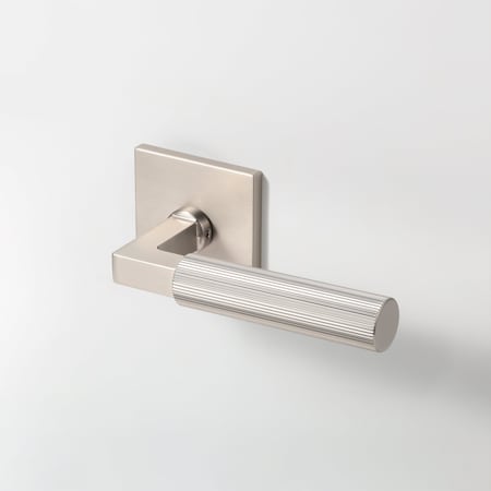 Mcbowery Mila Satin Nickel Modern Linear Double Dummy Door Handle - Square Rosette 211DMSN