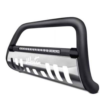 Perfectpitch 2016-2017 Tacoma 3 in. Ultimate Black LED Bull Bar with Brushed Skid Plate PE900000