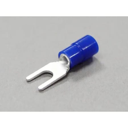 Nichifu Eco-Friendly Polycarbonate Insulated Spade Terminals, Stud 6, AWG 16-14 TMEX 2Y-3.5S-BLU