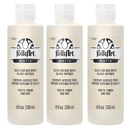 Folkart Acrylic Paint, Matte, Acrylic Base, Vintage White 36276