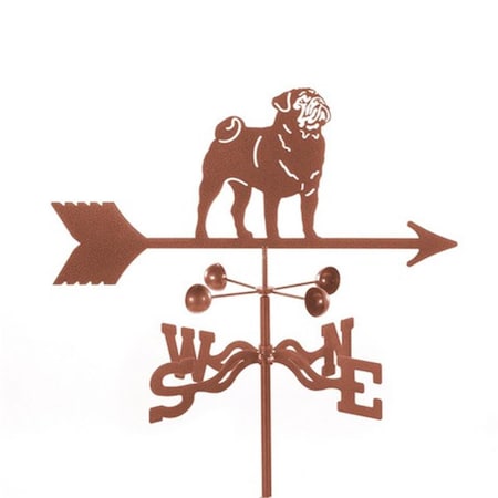 Ez Vane Pug Dog Weathervane with Four Sided Mount EZ1416-4S