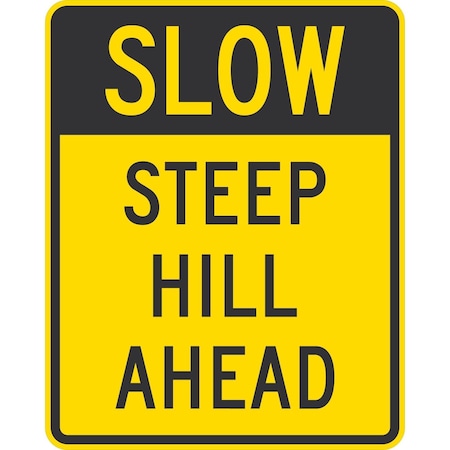 Lyle Steep Hill Ahead, 24x30, Engineer Grade, Yellow G-14045-EG_24x30