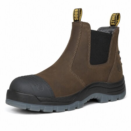 Handpoint 822 Mens 6 in Composite Toe Work Boots-Nubuck Leather Slip-On Safety Boots, KEVLAR, 10 COF822D-10