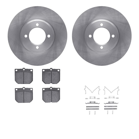Dynamic Friction Co DFC Brake Rotor with 5000 Brake Pads and Hardware Kit 6512-76114