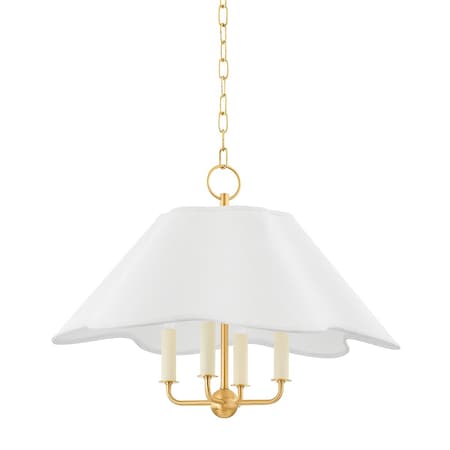 Mitzi Rosanna 4 Light Pendant 7 In. Aged Brass H749804-AGB