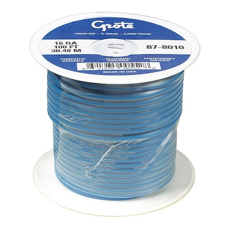 Grote Automotive Wire, 18 AWG, Blue, 100 ft 87-9210