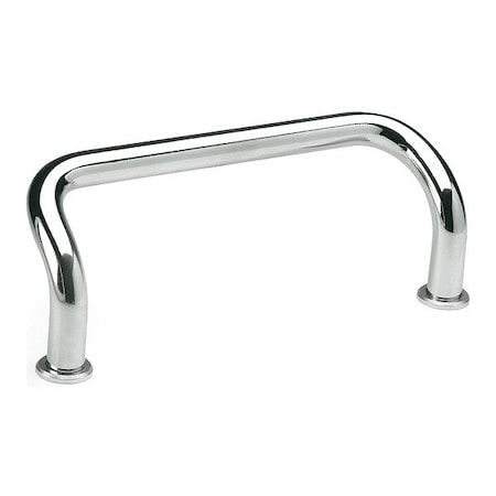 J.W. Winco Pull Handle, Silver, Steel, 7 13/32 in L 425.1-12-200-CR