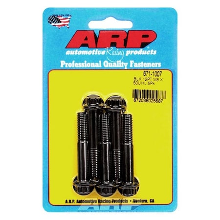 Arp 671-1007 8 mm x 1.25 in. 12 Point Bolt Kit, 5PK ARP671-1007