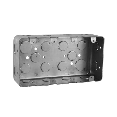 Abb Galvanized Steel 4-Gang Device Box 4x7-5/8x2-1/8" 58 Cubic Inch Steel City 4G4D-1/2