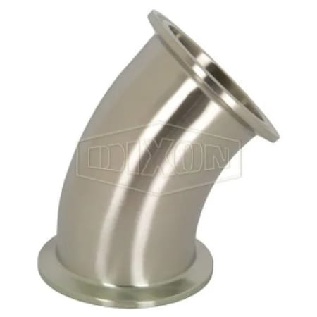 Dixon Clamp Elbow, Series: B2KMP, Fitting/Connector Type: 45 deg Elbow, 1-1/2 in Nominal Size, 316/316L SS B2KMP-R150