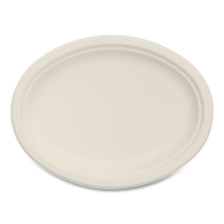 Dart Compostable Molded Fiber Dinnerware, ProPlanet Seal, Platter, 10" Diameter, Natural, 500PK 10FBRPLR1