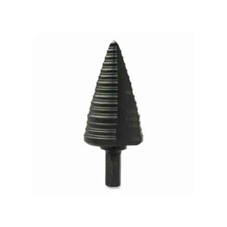 Green Leaf GSB Series Step Bit, 1-1/8 in, 3/16 in to 1/8 in dia Cutting, 5-Step 332-GSB12