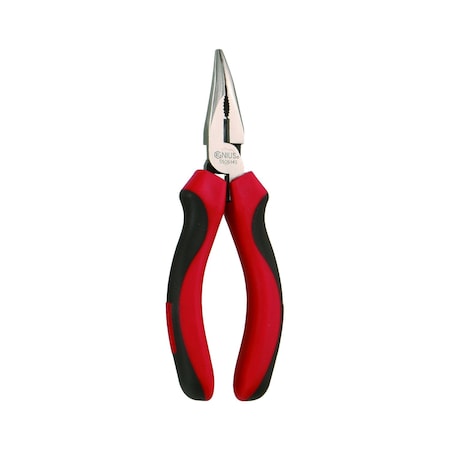 Genius Tools Bent Nose Pliers, 6in L Soft Handle 550614S