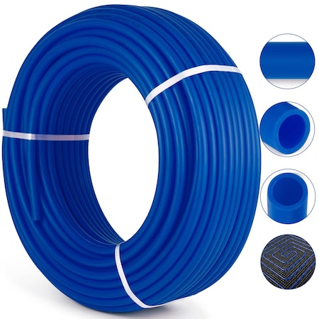 Vevor 3/4" 500FT PEX Tubing Pipe Non-Barrier Hose for Radiant Heat Systems Potable Water Blue P130-13-500B