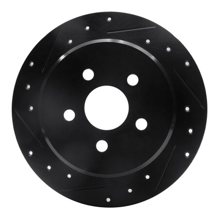 Dynamic Friction Co DFC Brake Rotor - Drilled and Slotted - Black 633-39011L