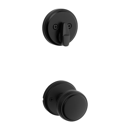 Kwikset Residential Handlesets Single Cylinder Reversible Matte Black 971SOK-514