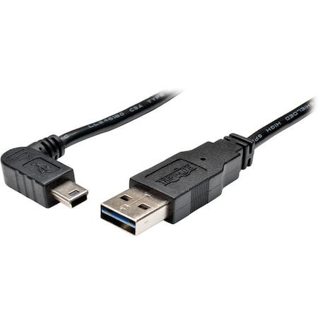 Tripp Lite 3FT USB 2.0 UNIVERSAL REVERSIBLE CABLE A TO RIGHT 5PIN MINI B 3 FEET UR030-003-RAB