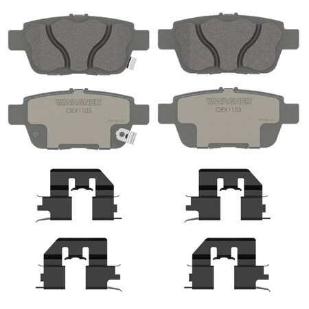 Wagner Brake OEX Rear Disc Brake Pad Set Premium Ceramic, OEX1103