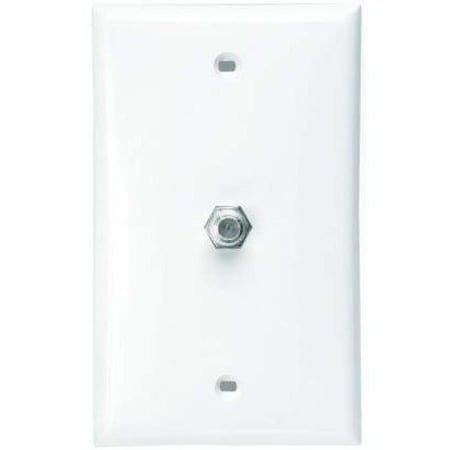 Leviton White Plastic Coax/Phone Telephone/Video Wall Plate 1 pk 80781-00W