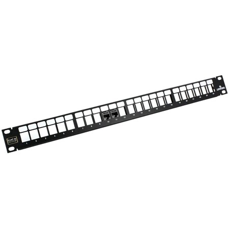 Leviton 24-Port Quickport Patch Panel, Kitted W/Extreme Cat6 Jacks 69270-U24