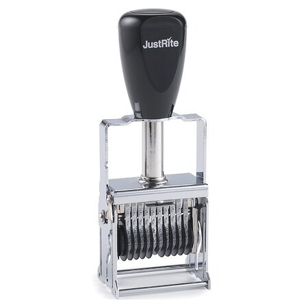 Justrite Alphanumeric Stamp, Metal, 8 in Overall H 049120