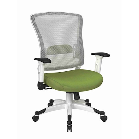 Space Seating Pulsar White Frame Managers Chair, Green 317W-W1C1F2W-6
