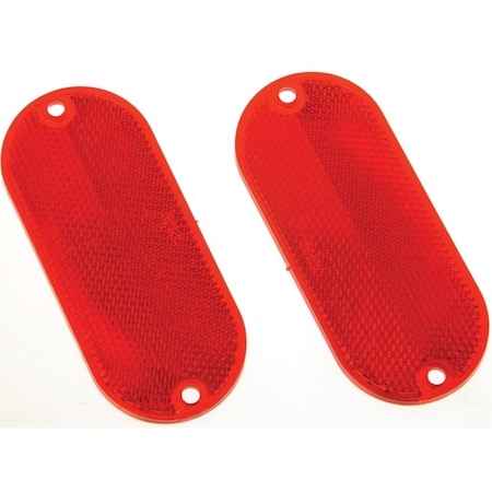 Hy-Ko Carded Reflector, 9.63 in L Post, Red Reflector CORB-7R