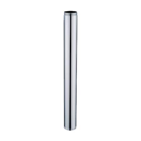 Everflow Threaded Tube for Tubular Drain Applications, 22GA Chrome Plated Brass 1-1/2"x12" 32512