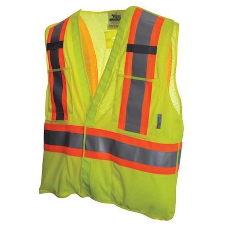 Viking Safety Vest, Mesh, Green, 4XL/5XL U6125G-4XL/5XL