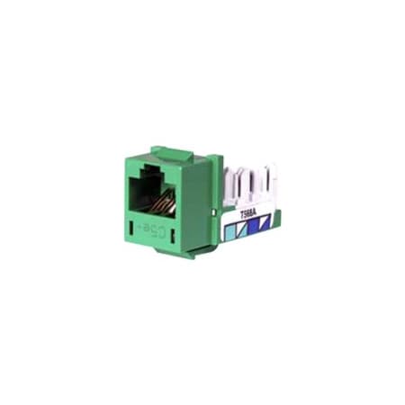 Hubbell Premise Wiring Hubbell SPEEDGAIN Xcelerator HXJ5EGN Cat.5e Connector - 25 Pack - 1 x RJ-45 Network - Green HXJ5EGN