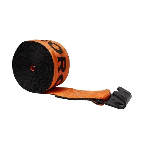 Mytee Products Kinedyne K Force Winch Straps 4inx30ft Orange HD Tie Down w/Flat Hooks WLL# 6670 lbs WS430K-6670