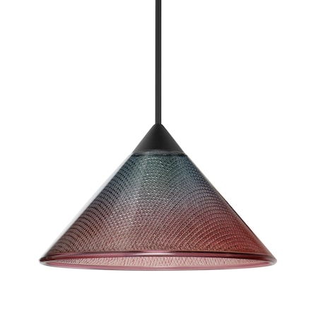 Besa Lighting Besa Kona Pendant, Bi-Color, Black Finish, 1x 5W LED 1XT-117691-LED-BK