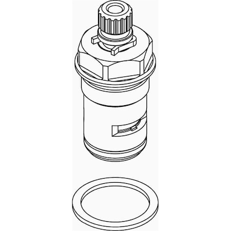 Central Brass K352H Ceramic Disc Stem Cartridge Hot SX-0314708